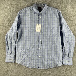 UNTUCKit Shirt Adult 2XL XXL Blue Button Up Long Sleeve Wrinkle Free Men's